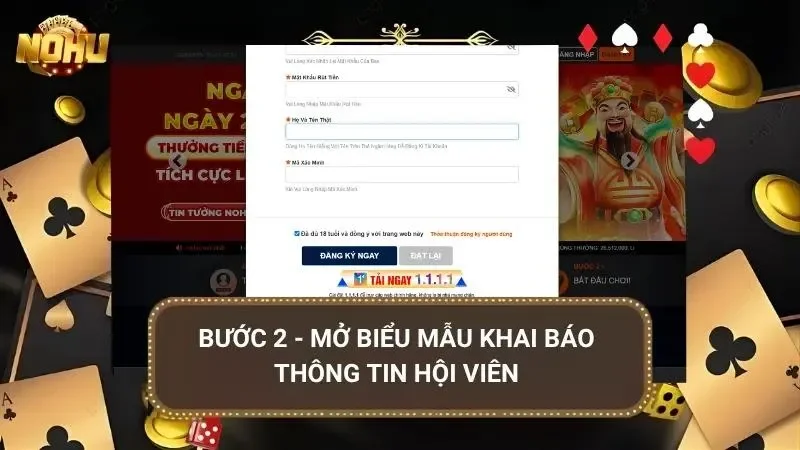 Biểu mẫu rõ ràng giúp điền thông tin chính xác ngay lần đầu