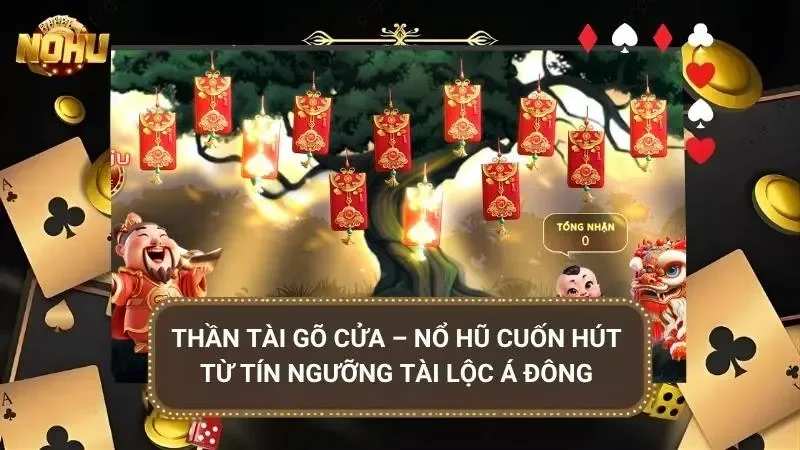 Banner Thần Tài xuất hiện cùng hiệu ứng vàng rơi nổi bật
